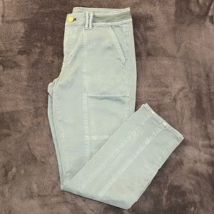 White House Black Market teal stretch chino pant